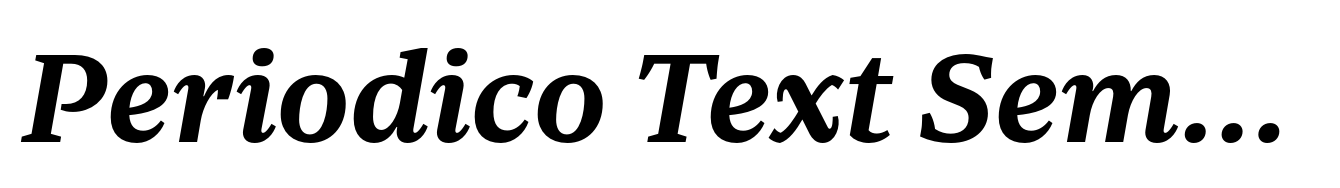 Periodico Text SemiBold Italic